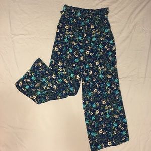 Floral flowy pants